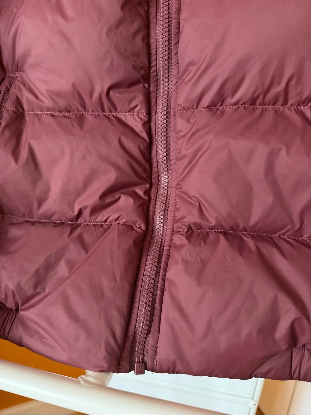 The North Face dusty rose puffer down jacket
